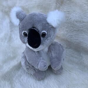 Korimco Koala Plush Stuffed Animal 7” Gray White Soft Toy Australia Preowned